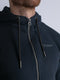 Petrol-MEN SWEATER HOODED ZIP