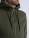 Petrol-MEN SWEATER HOODED ZIP