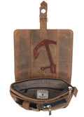 Leder-Backpack als Rücksack oder Schultertasche tragbar.